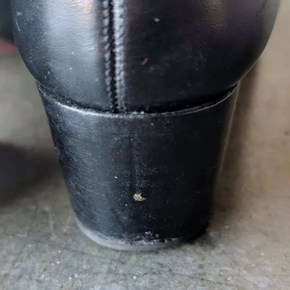 Christian Louboutin Black Leather Ankle Chelsea Boots size 36.5